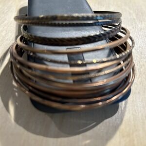 Vintage Metal  Bangle Bracelet Lot #‎ 155 Mixed Tone Bracelets Untested